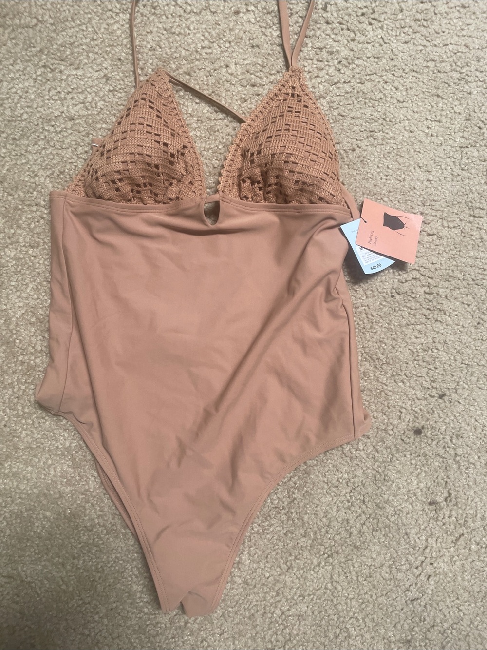 Shade & Shore Peach-Tone One-Piece Swimsuit